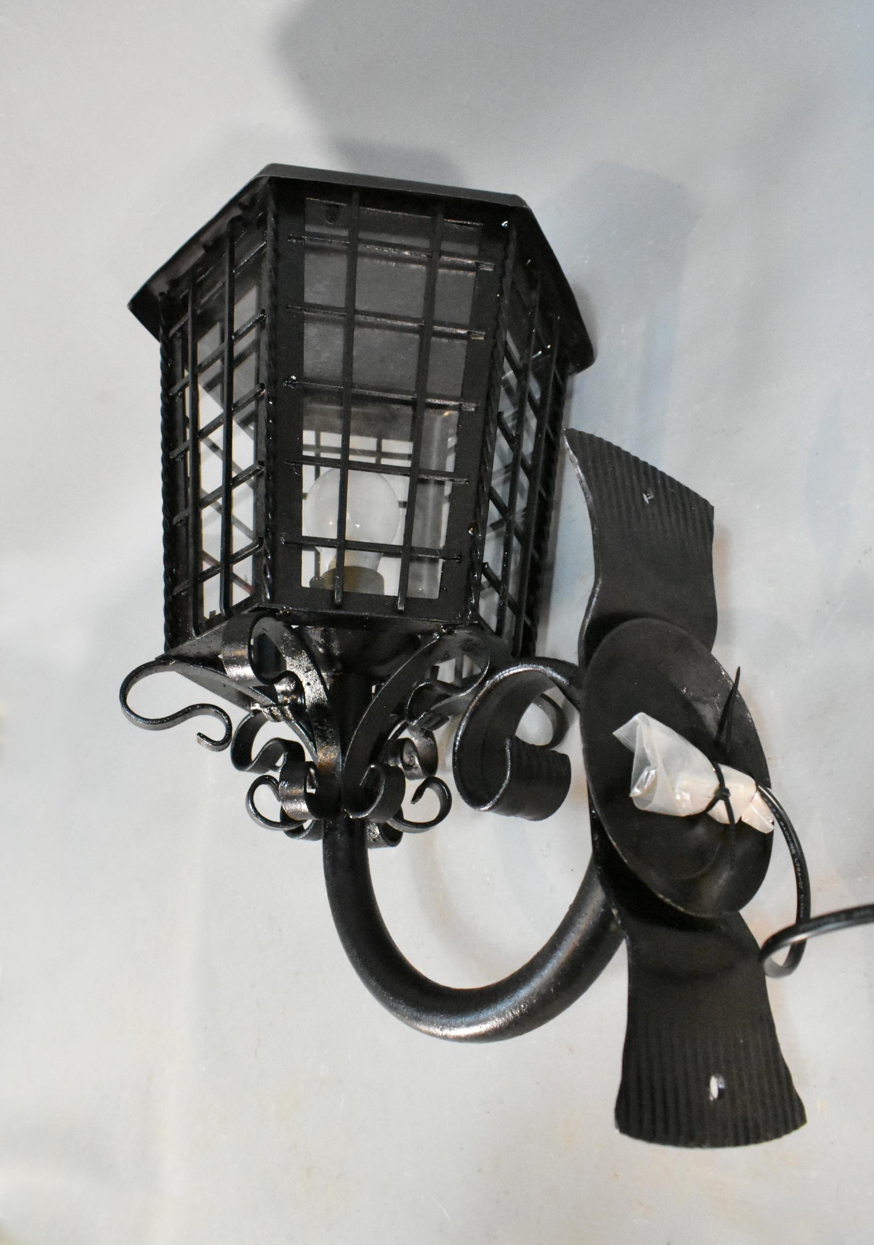 Large French Exterior Glazed Cast Iron Lantern 6