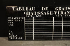 Large French Factory Chalkboard Sign, circa 1950