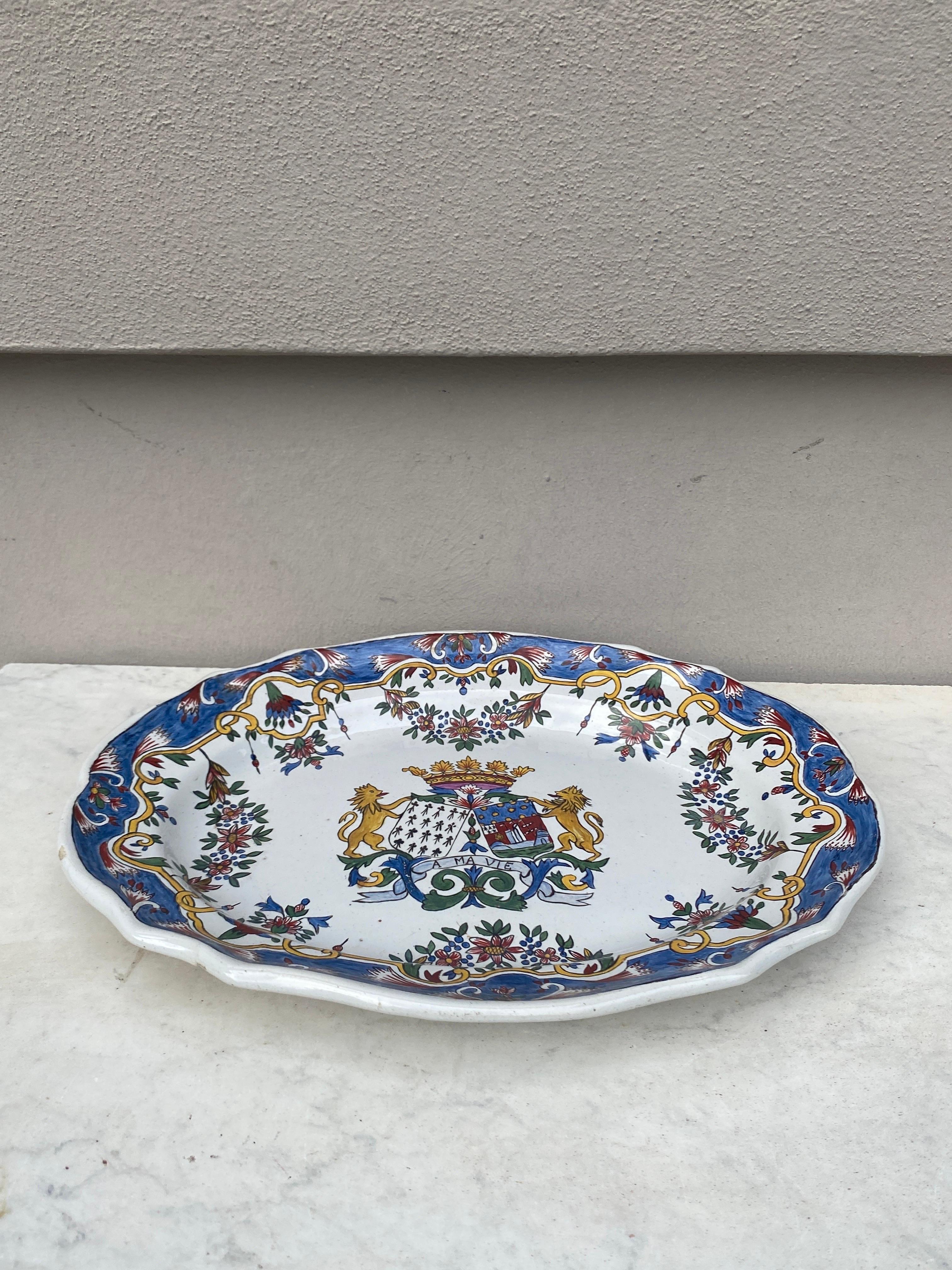 Gran plato de loza francesa Circa 1950.