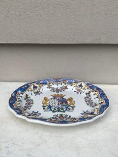 Large French Faience Platter Circa 1950