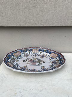 Large French Faience Platter Circa 1950