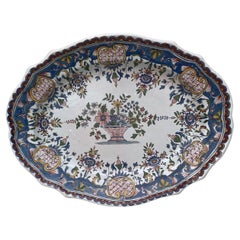 Vintage Large French Faience Platter Circa 1950