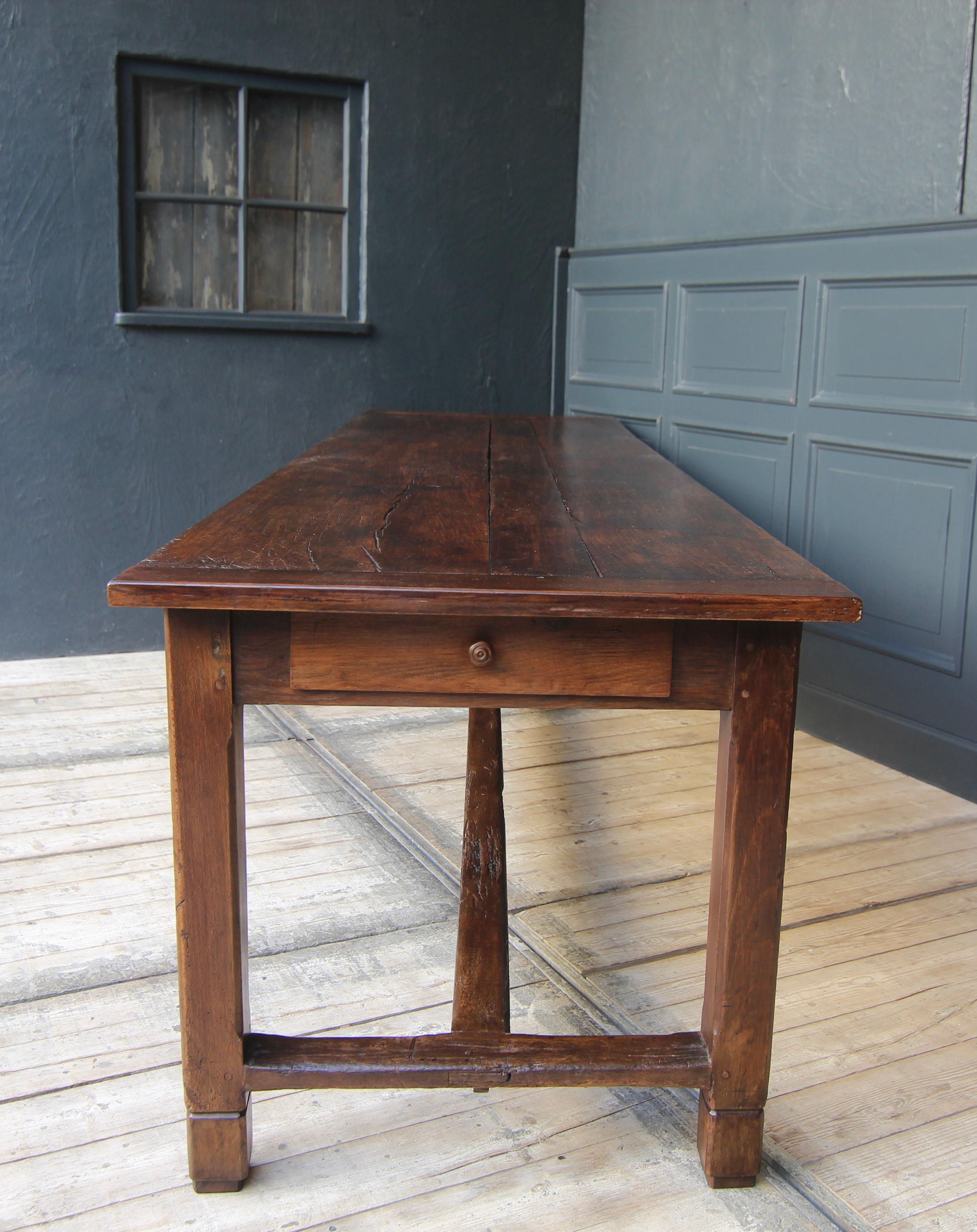 Large French Farm Dining Table from around 1900 8