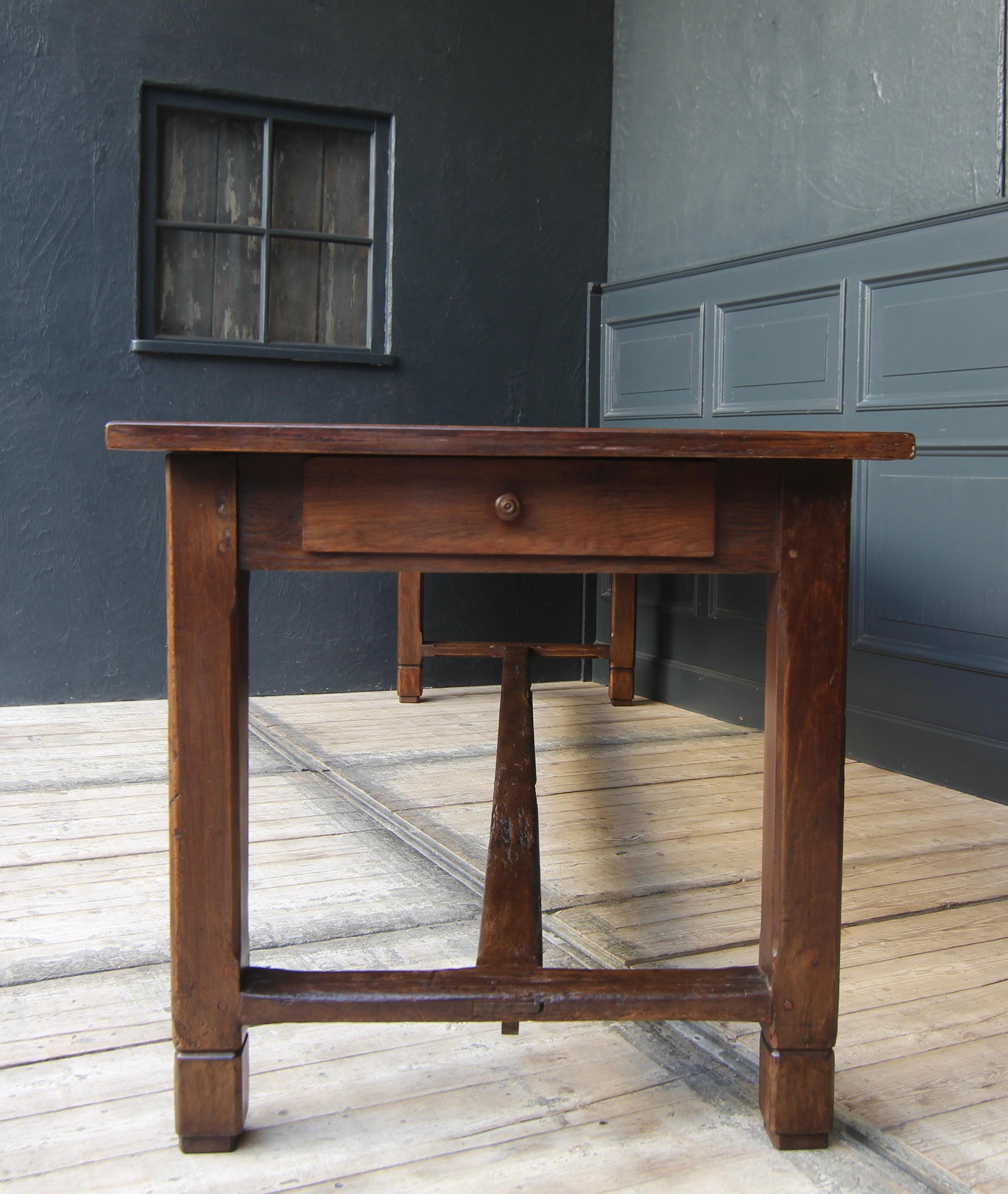 Large French Farm Dining Table from around 1900 10