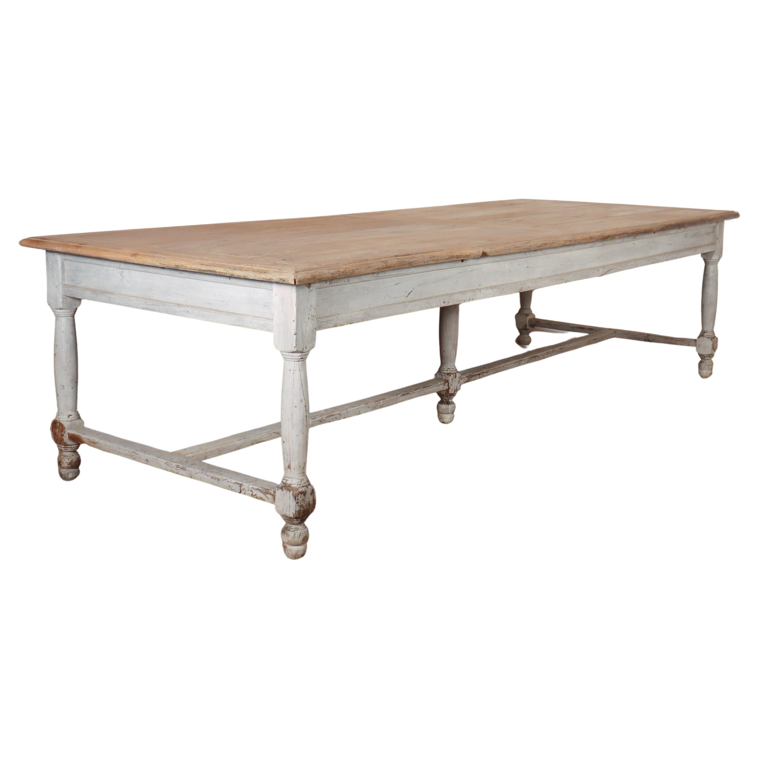 Large French Farmhouse Table For Sale