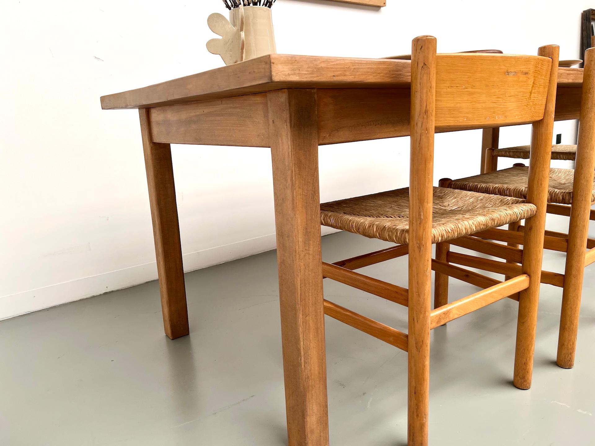Grande table de ferme en hêtre massif en vente 12