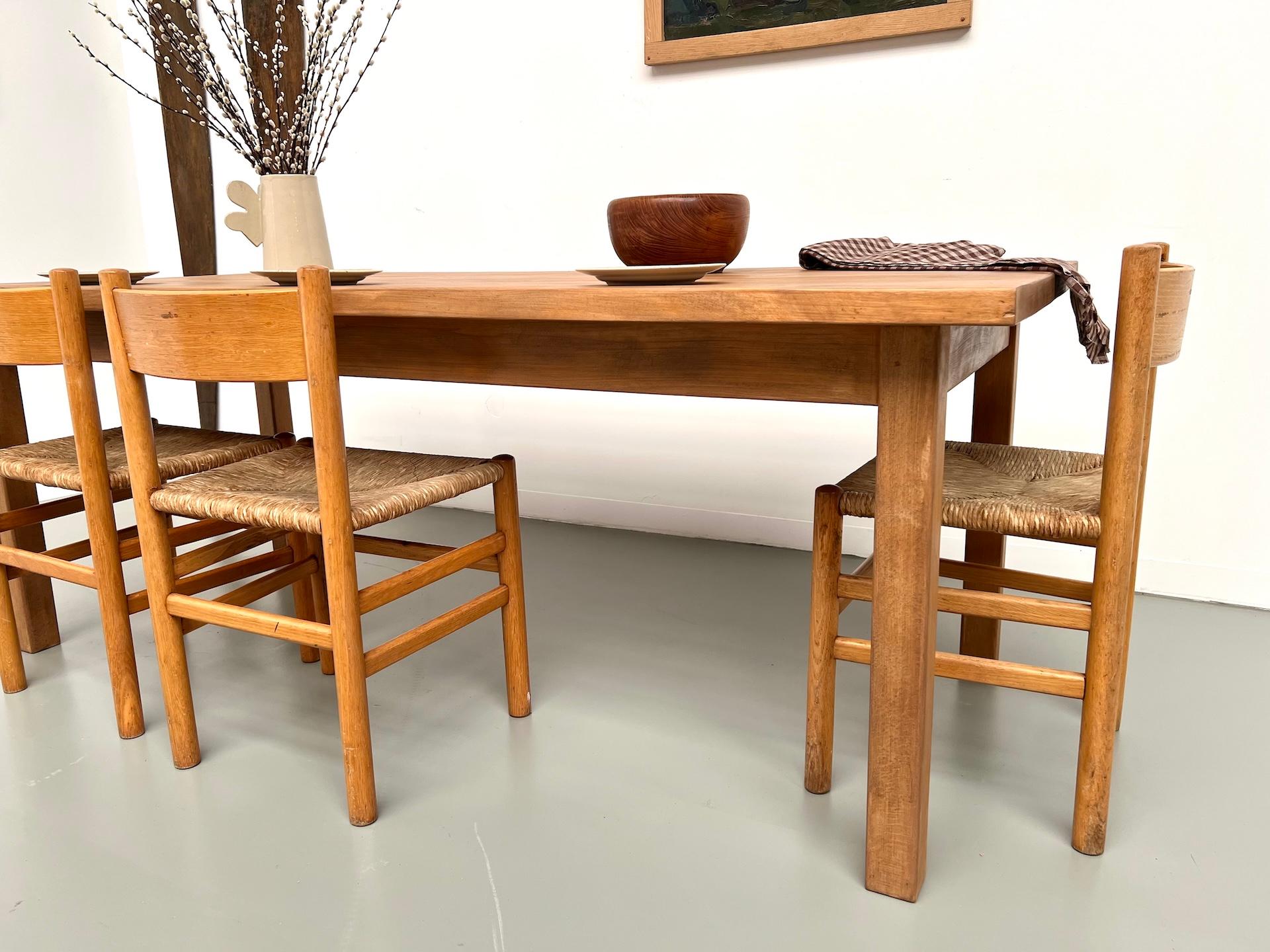 Grande table de ferme en hêtre massif en vente 13
