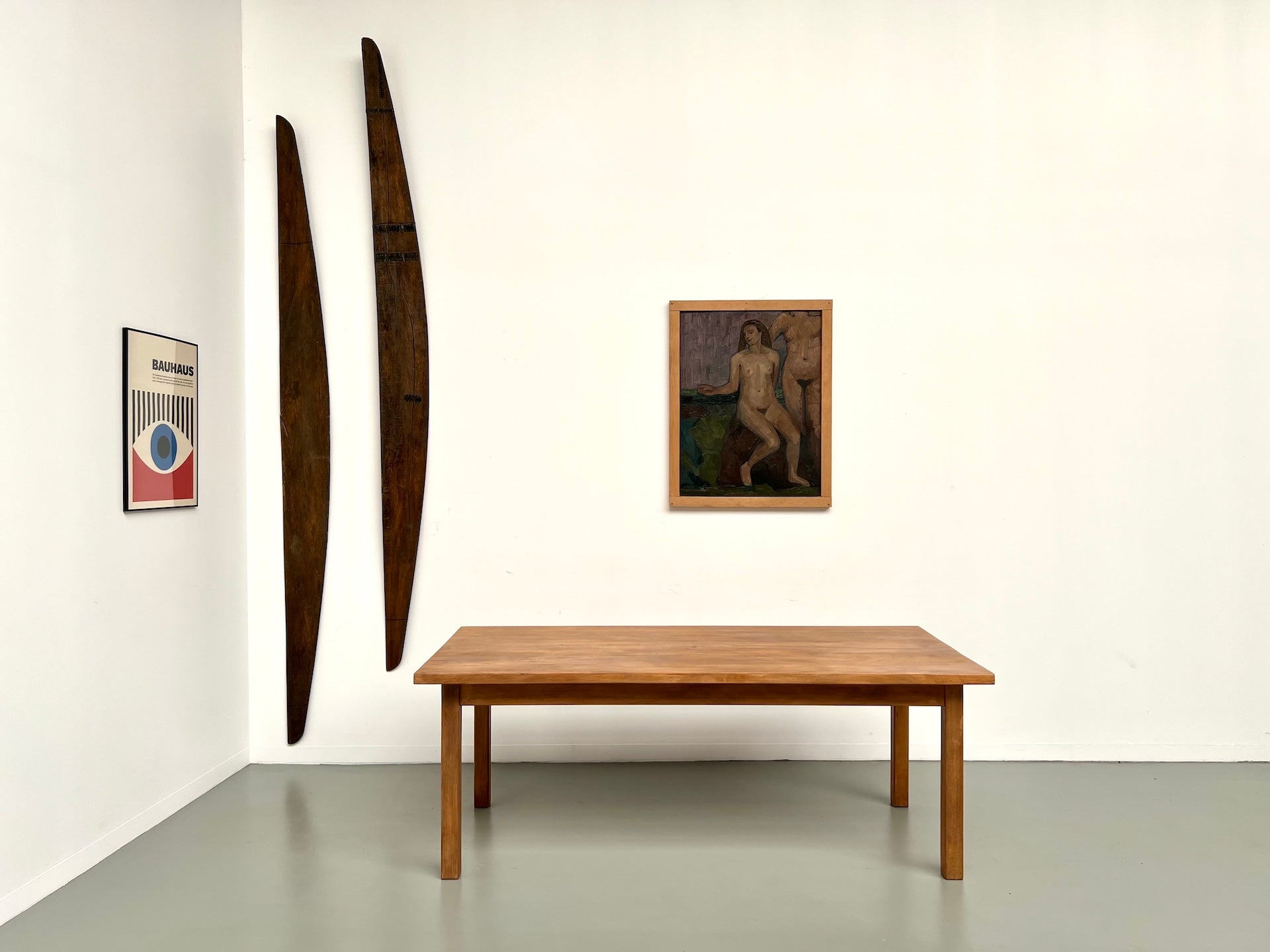 Grande table de ferme en hêtre massif