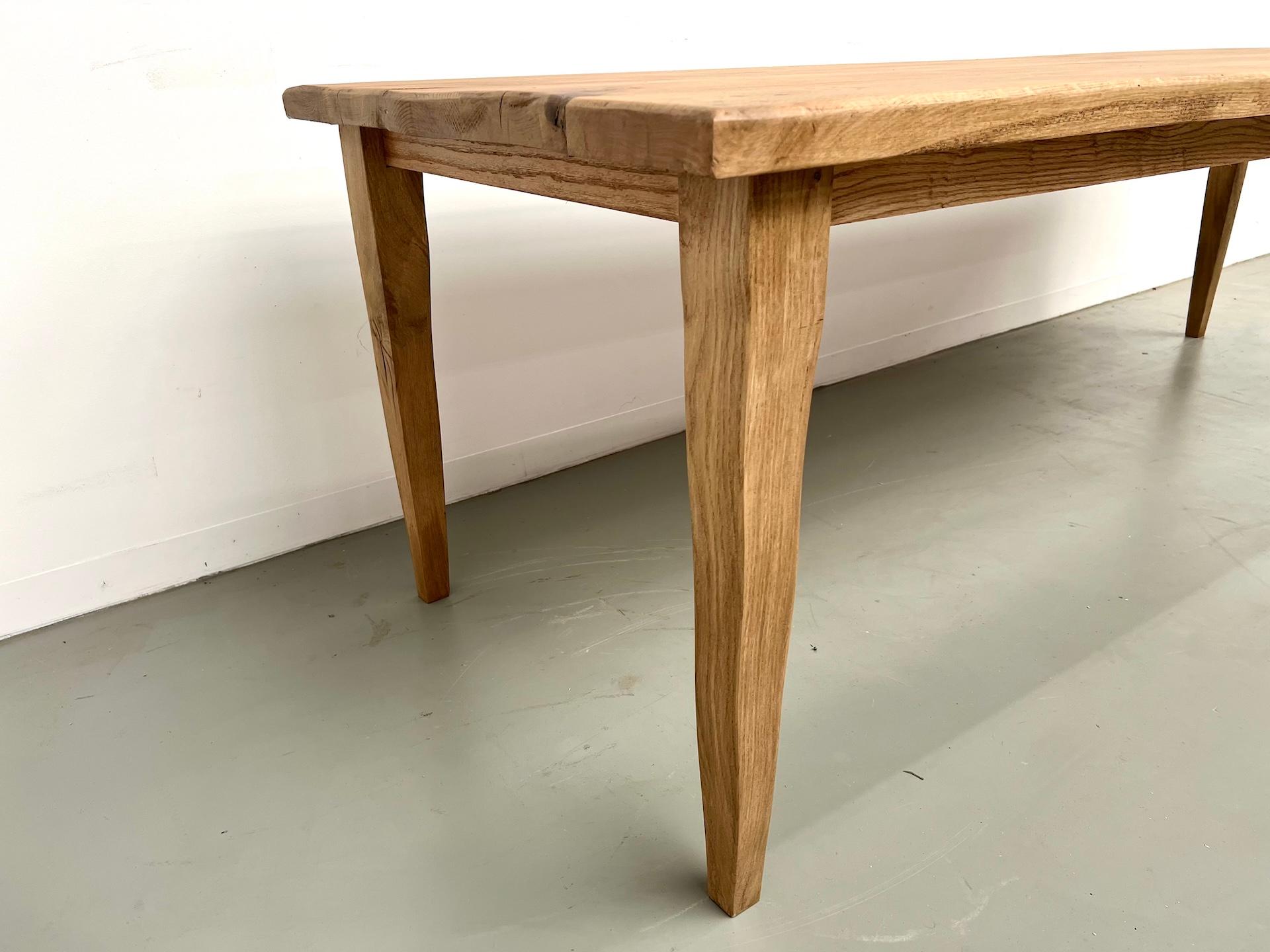 Grande table de ferme en chêne massif en vente 6