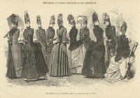 Large French Fashion Plate, Panoramic Couture Study, Paris, c.1887, view 3