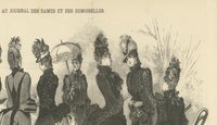 Large French Fashion Plate, Panoramic Couture Study, Paris, c.1887, view 5