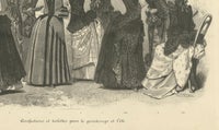 Large French Fashion Plate, Panoramic Couture Study, Paris, c.1887, view 6
