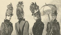 Large French Fashion Plate, Panoramic Couture Study, Paris, c.1887, view 8