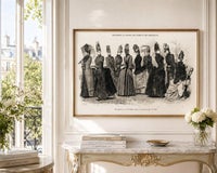 Large French Fashion Plate, Panoramic Couture Study, Paris, c.1887, view 9