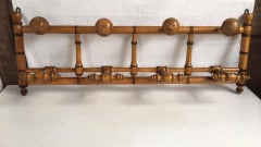 Large French Faux Bamboo Coat Rack, circa 1900