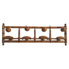 Large French Faux Bamboo Coat Rack, circa 1900