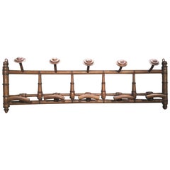 Large French Faux Bamboo Coat Rack, circa 1900