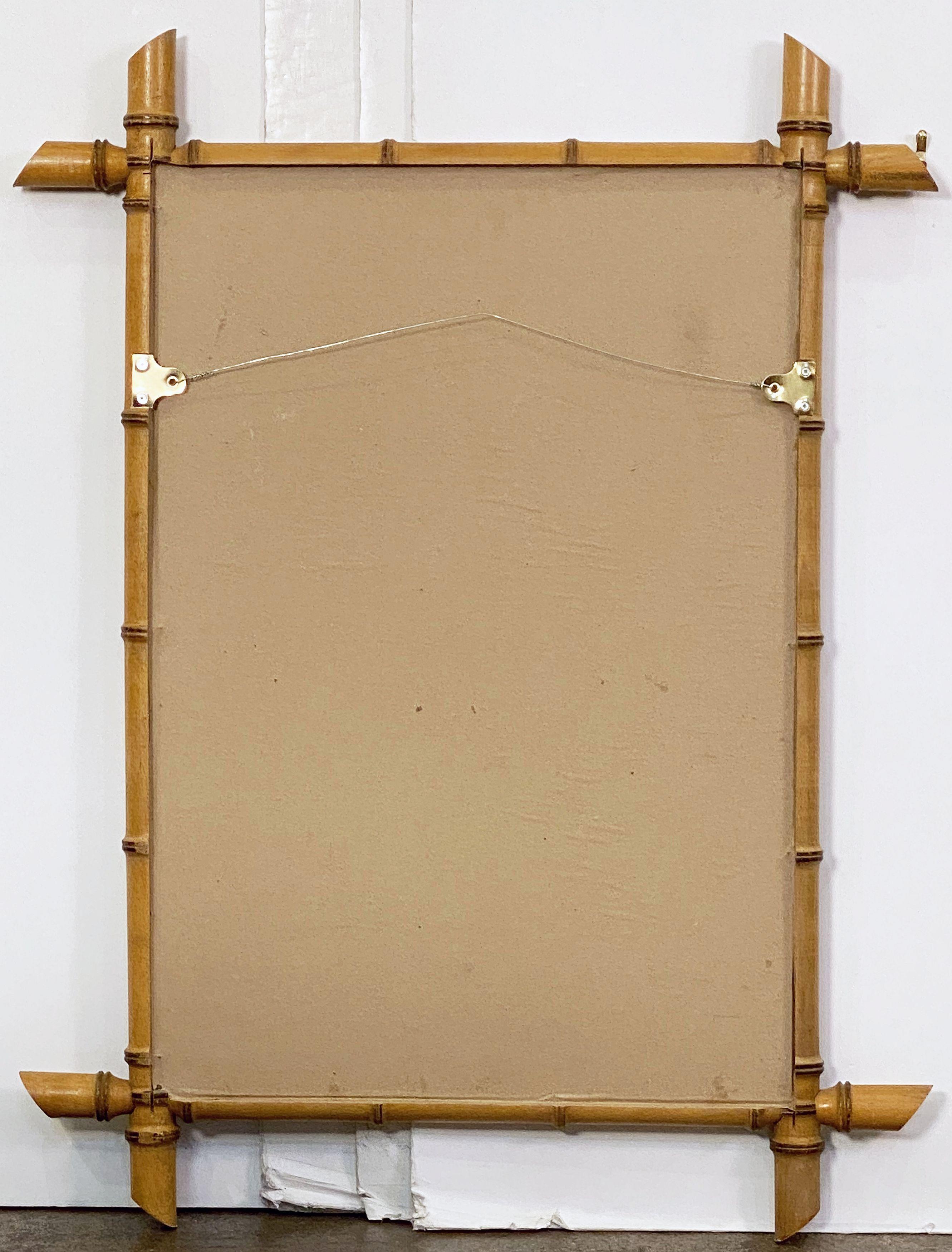 Grand miroir rectangulaire français en faux bambou (H 34 1/4 x L 26) en vente 5