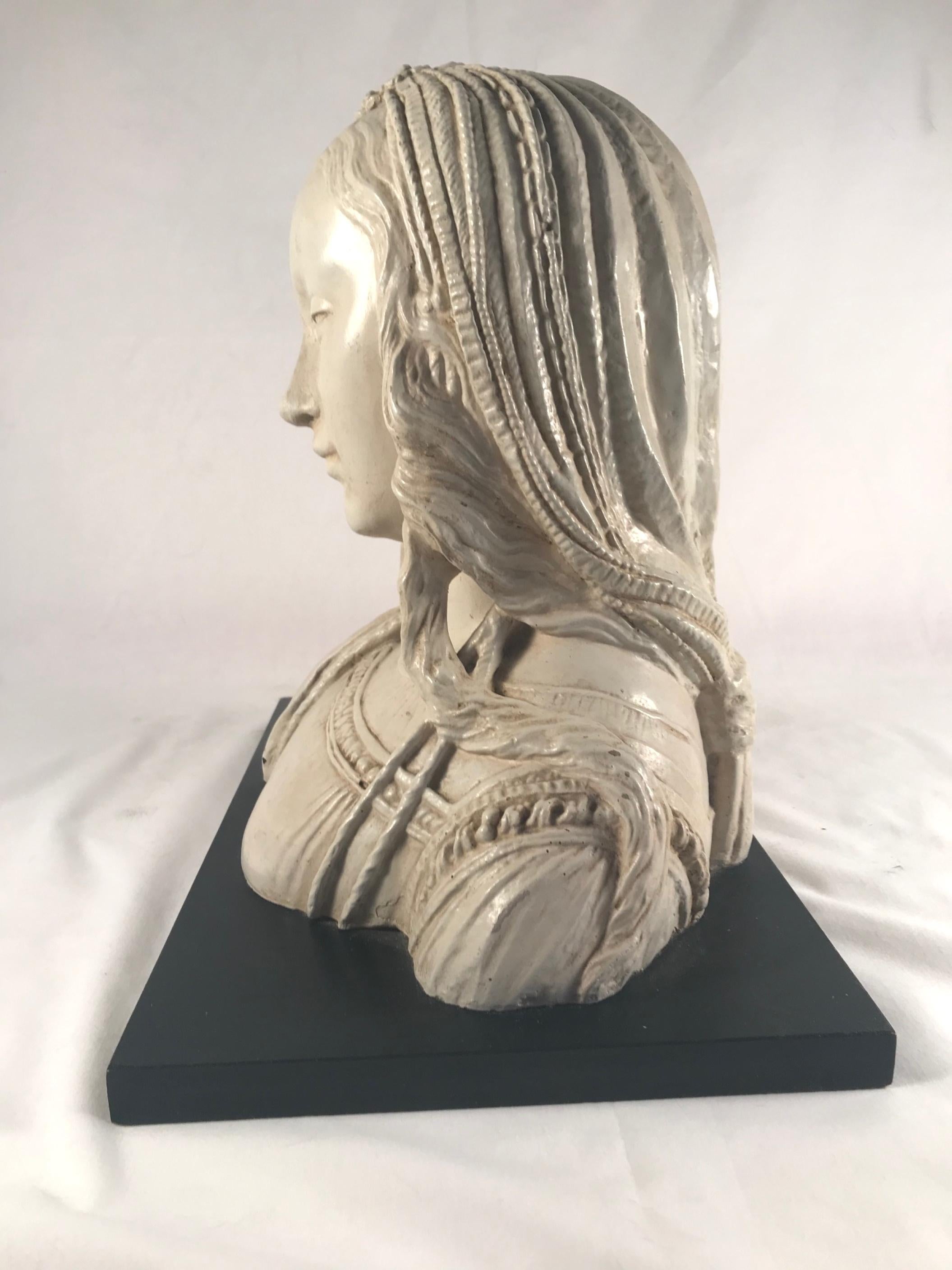 Cast Large French Female Renaissance Bust, Austin, 1970
