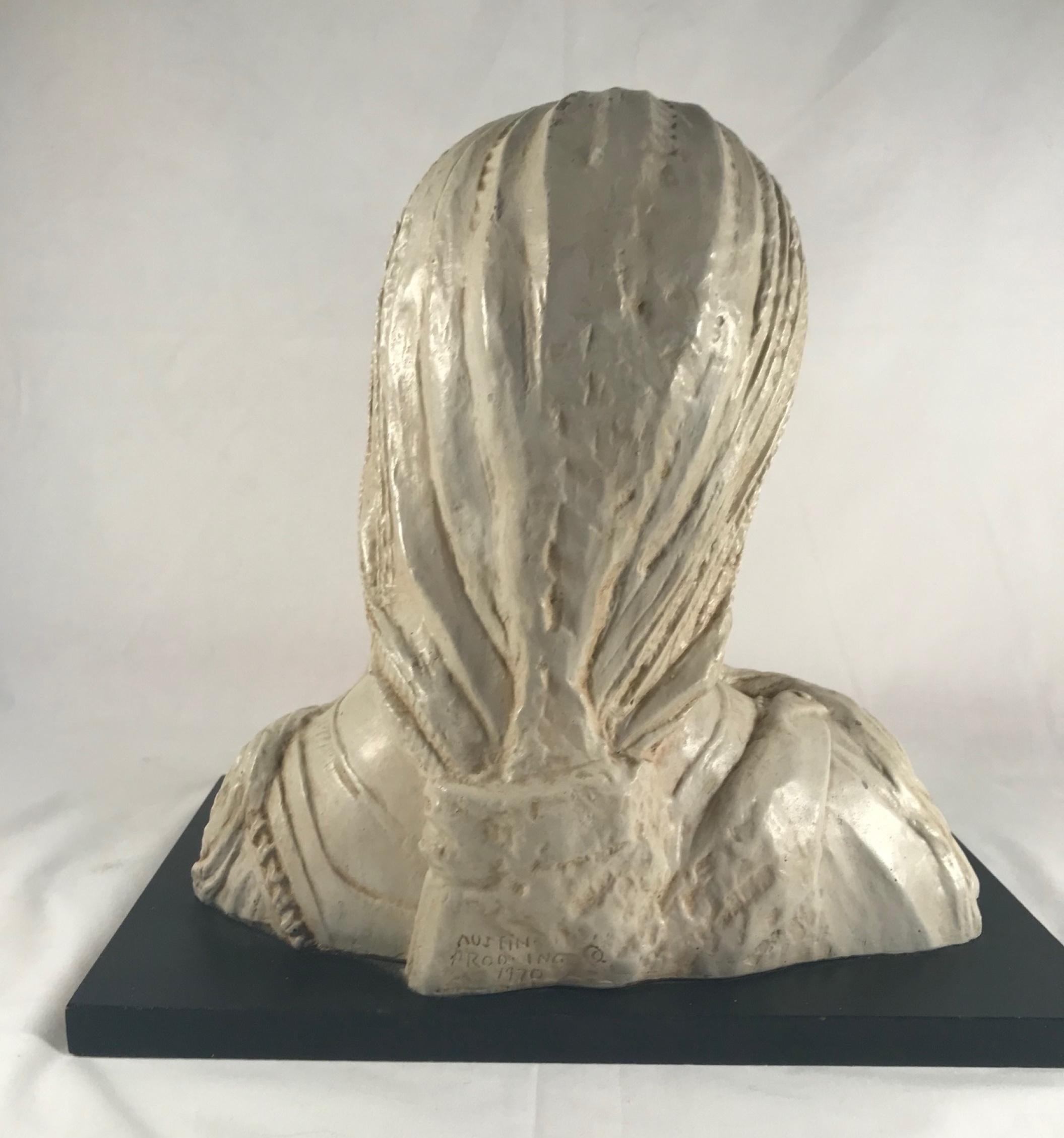 Large French Female Renaissance Bust, Austin, 1970 In Good Condition In Vero Beach, FL