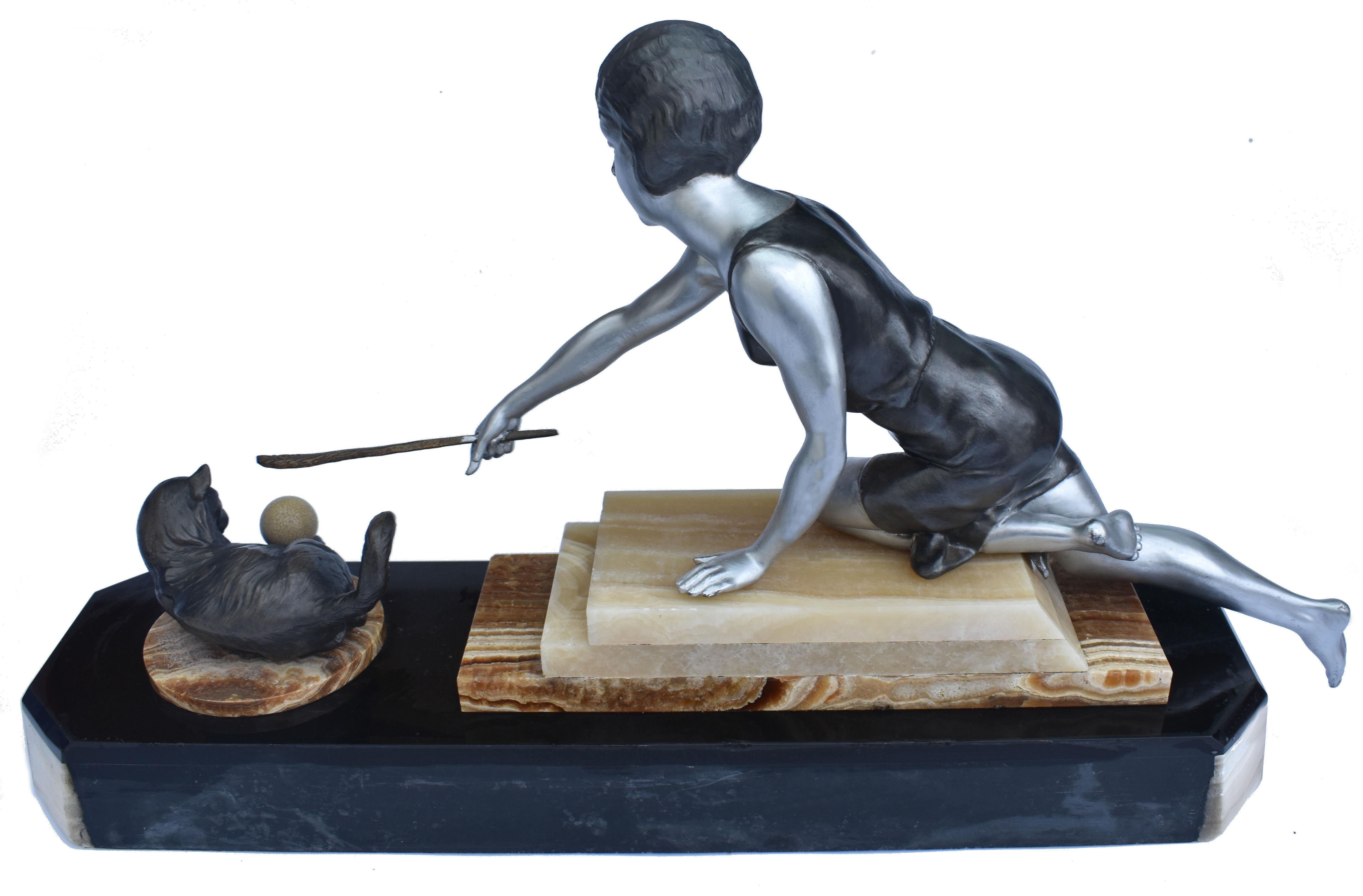 20th Century Art Deco Large French Figural Group, circa 1930s For Sale