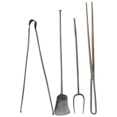 Large French Fireplace Tools, 17th-18th Century