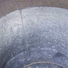 Large French Galvanised Oval Wash Tub - Planter