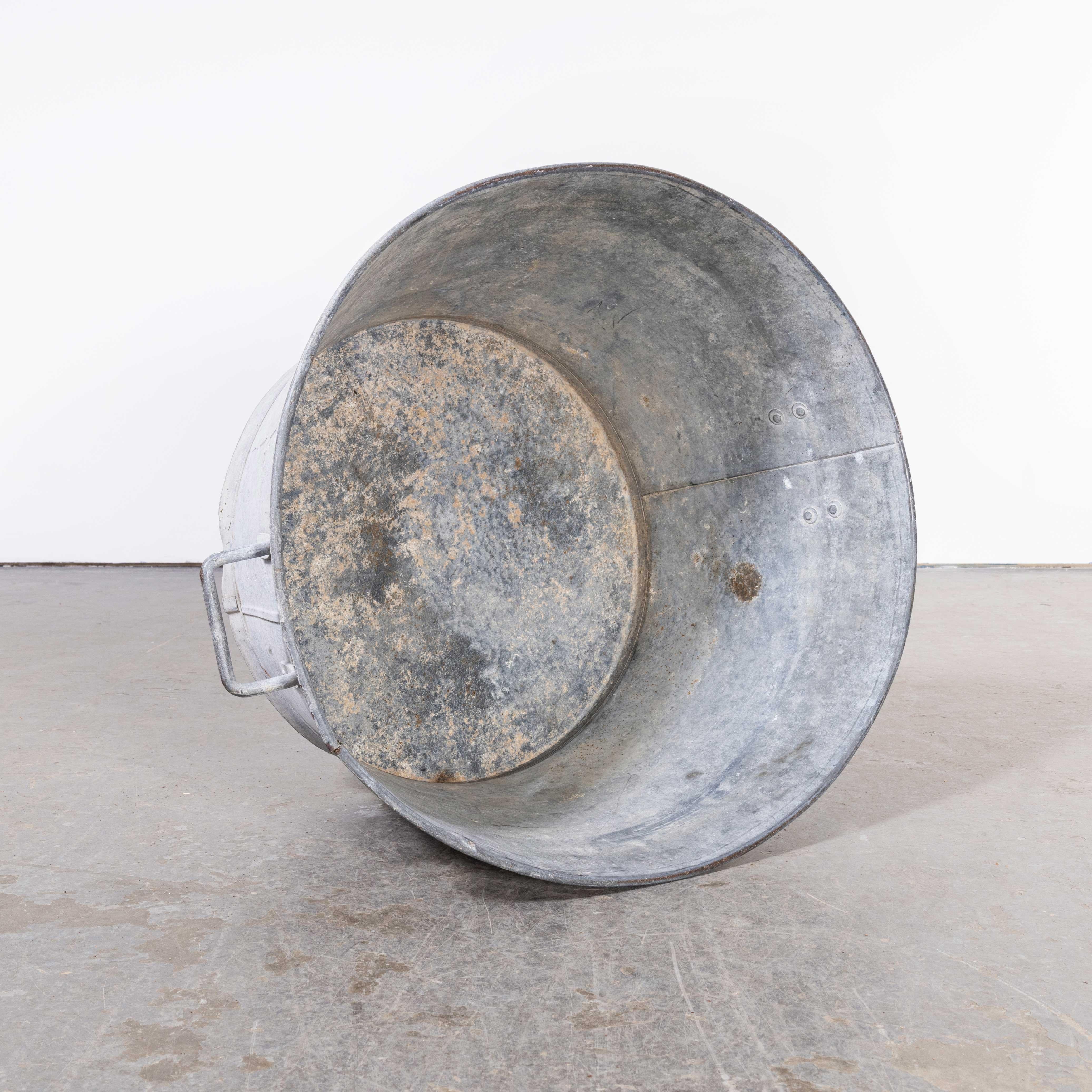 large galvanised tub