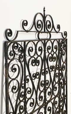 Large French Gate of Wrought Iron from the 19th Century