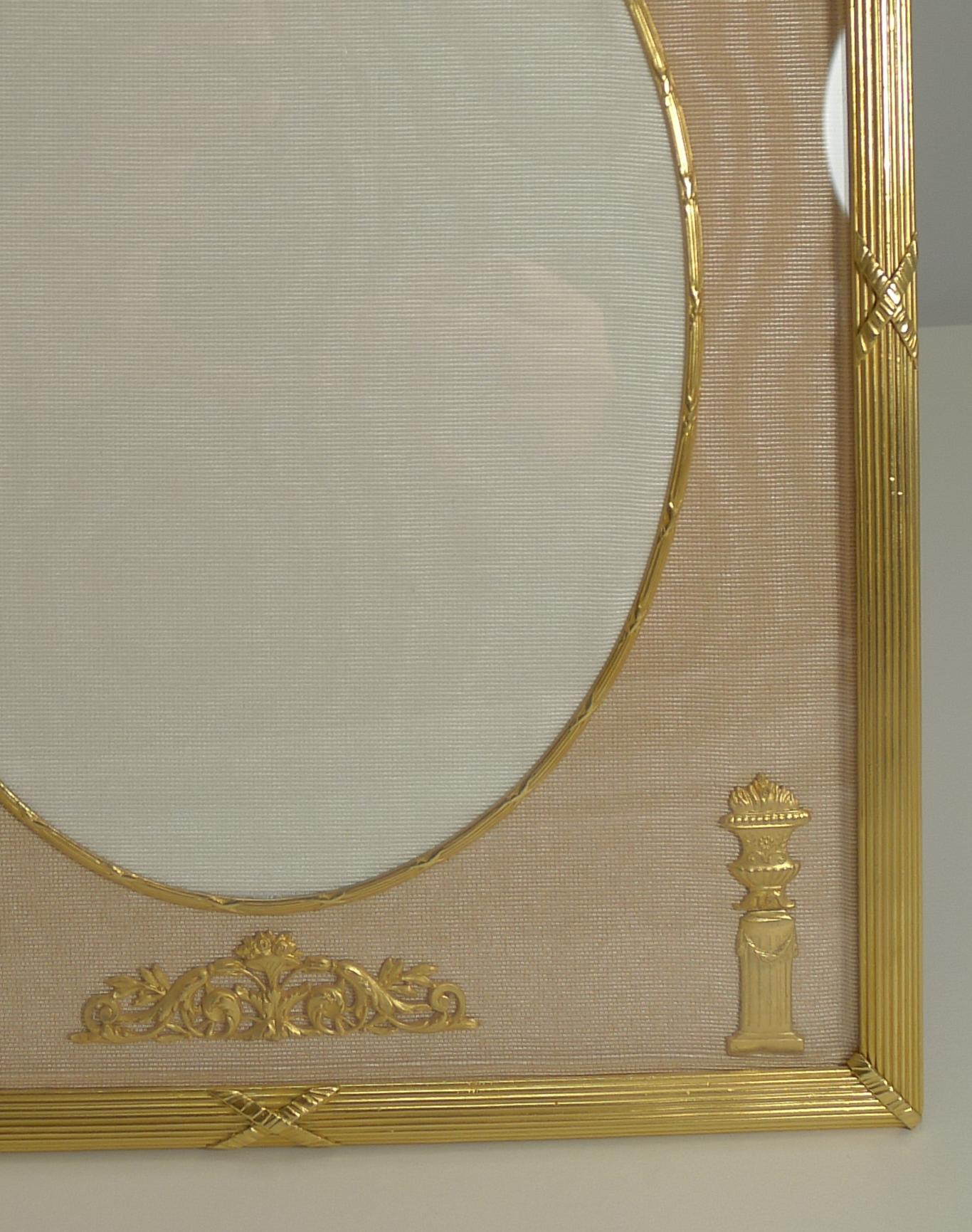 Gilt Large French Gilded Bronze Photograph Frame, circa 1890 For Sale