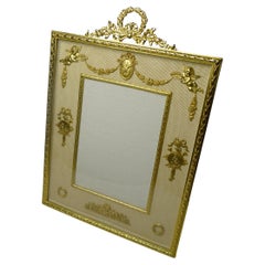 Antique Large French Gilded Bronze Photograph / Picture Frame - Cherubs c.1900
