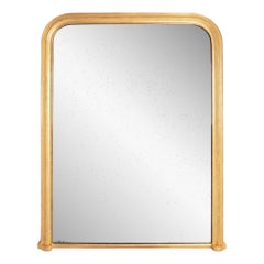 Antique Large French Gilded Overmantle Mirror, c.1840