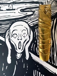 Large Rare French Gilt Bronze Box "Pinocchio" by Line Vautrin