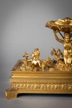 Large French Gilt Bronze Marine Inkstand, circa 1875