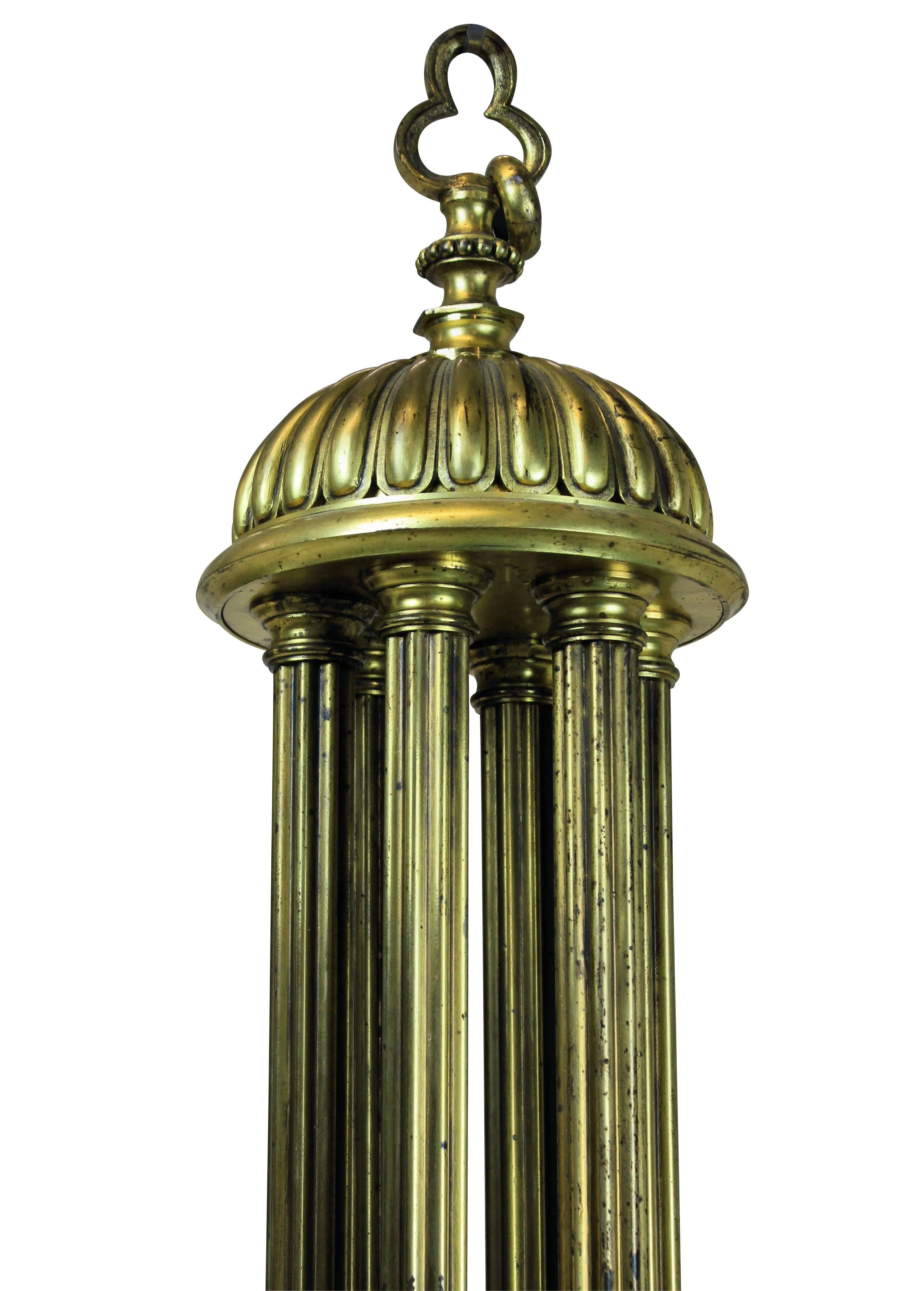 19th Century Large French Gilt Bronze Neoclassical Chandelier