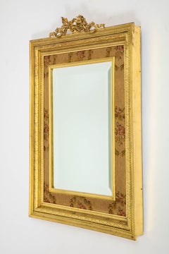 Large French Gilt Bronze Ormolu Mirror Frame with Easel, circa 1895