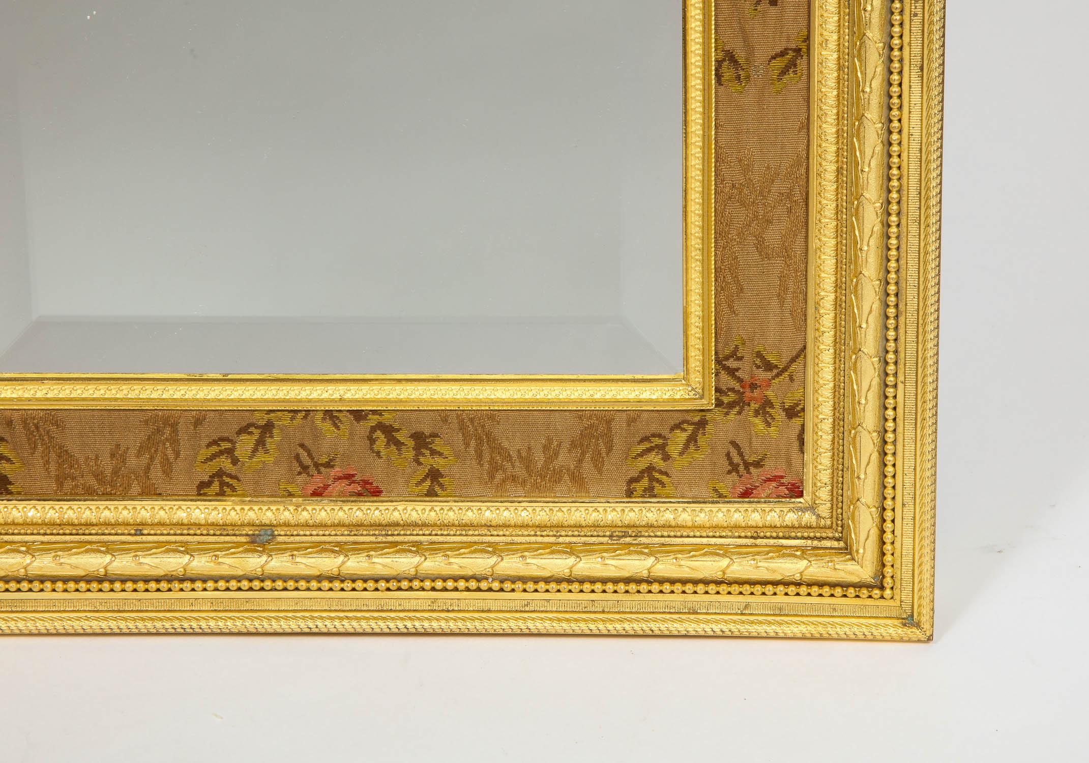 Large French Gilt Bronze Ormolu Mirror Frame with Easel, circa 1895 1