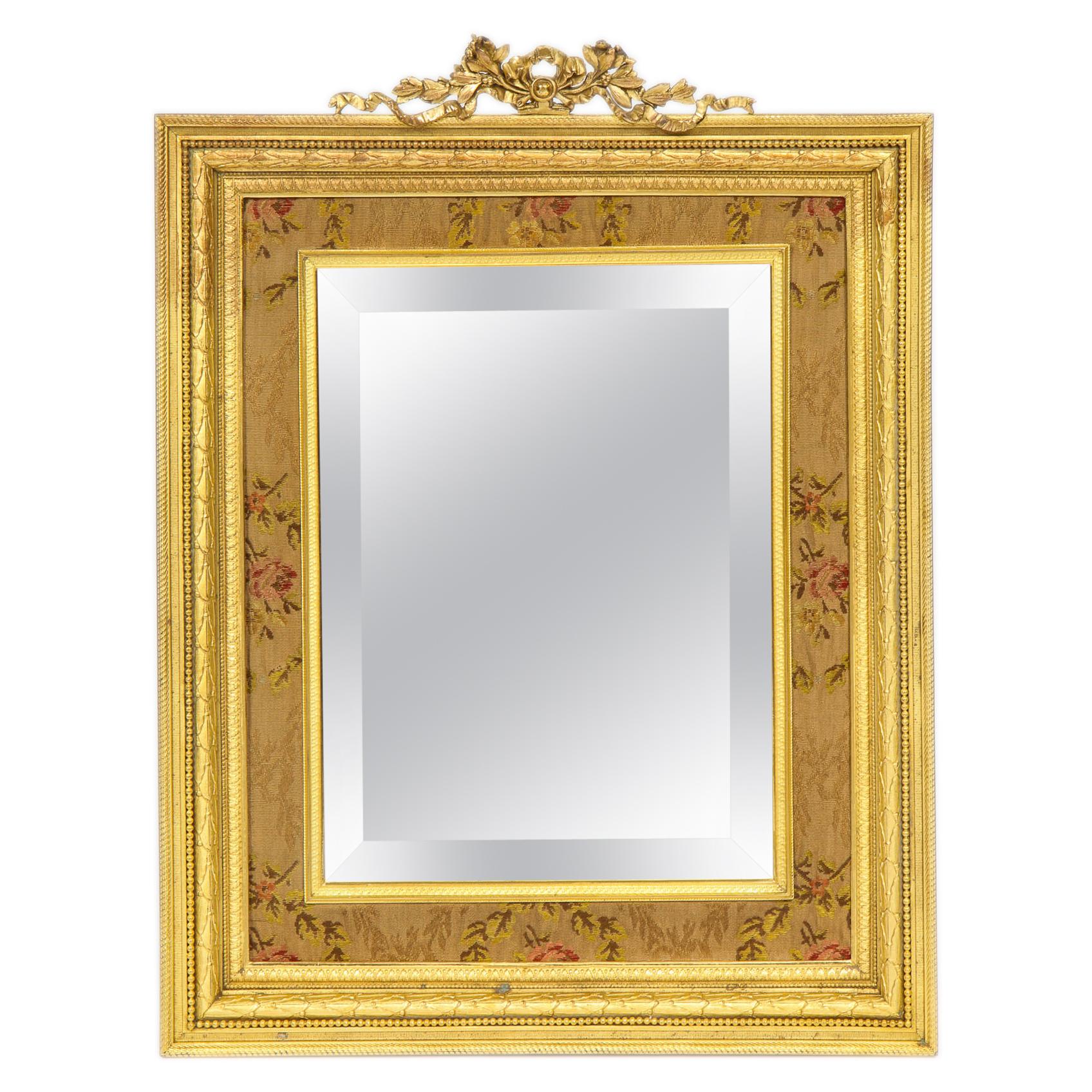 Large French Gilt Bronze Ormolu Mirror Frame with Easel, circa 1895