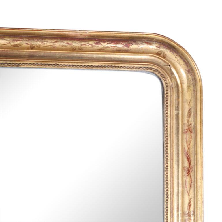 Louis Philippe Large French Gilt Dressing Mirror, Circa 1840
