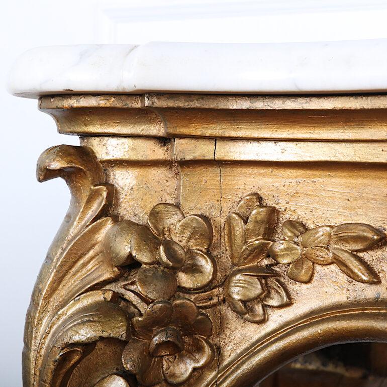 Large French Gilt Marble Console, C.1880 1