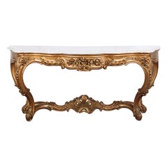 Large French Gilt Marble Console, C.1880