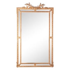 Large, French, Gilt Parclose Standing Mirror