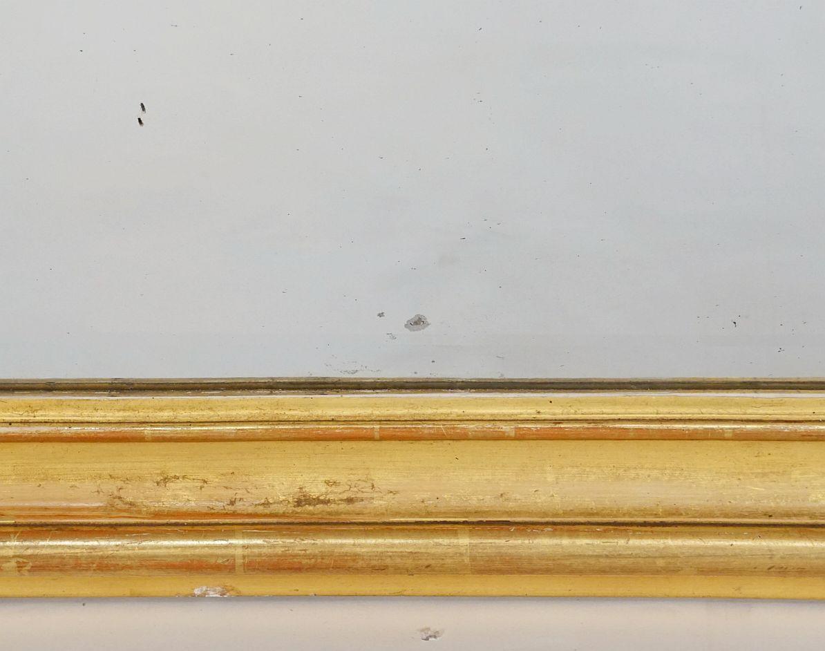 Großer französischer vergoldeter Pfeilerspiegel aus dem 19. Jahrhundert (H 56 x W 37) im Angebot 12