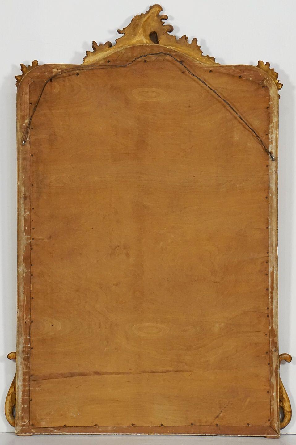Großer französischer vergoldeter Pfeilerspiegel aus dem 19. Jahrhundert (H 56 x W 37) im Angebot 14