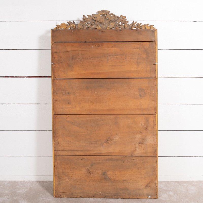 Gran espejo francés de madera dorada siglo XIX estilo Luis XVI en Bueno estado para la venta en SAINT-OUEN-SUR-SEINE, FR