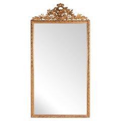 Antique Large French giltwood mirror 19th century Louis XVI style