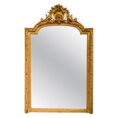 Large French Giltwood Wall Mirror