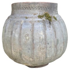 Grand pot/pot à plantes en terre cuite du 19ème siècle fabriqué à la main en France