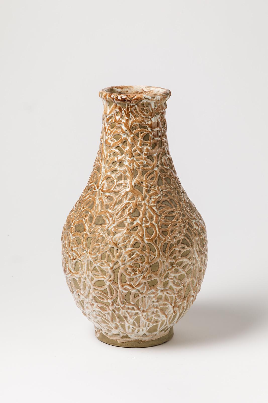 20ième siècle Grand vase Art Déco français fait à la main, style Gete ou Besnard en vente