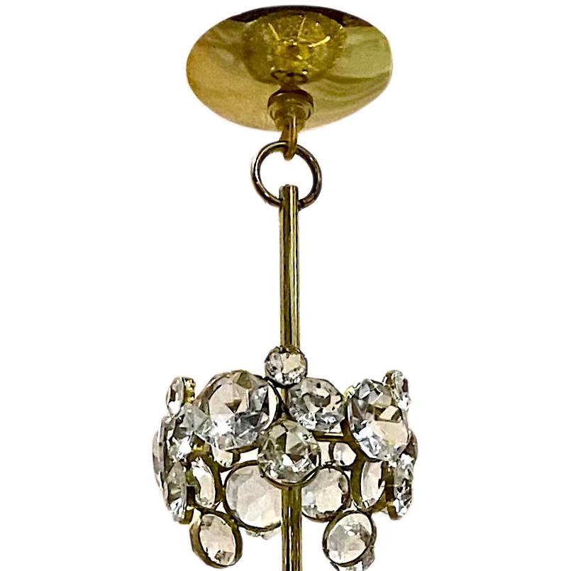 Large French Inset Crystal Chandelier For Sale 4